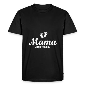 Mom-to-be 2025 Gift Pregnancy 2025 - Men's Premium Organic T-Shirt - black - Front - Nico (187cm)