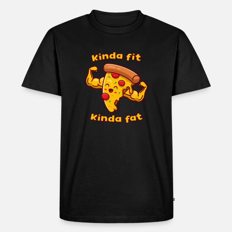 Kinda fit kinda fat - Männer Premium Bio T-Shirt - Schwarz