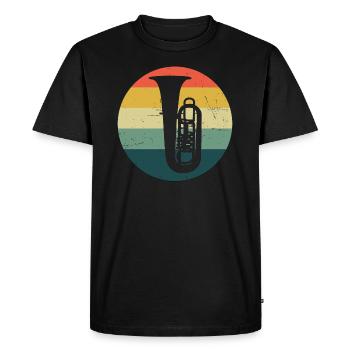 Tuba Instrument à vent Tuba Musique à vent Tuba - T-shirt Premium bio Homme - noir - Devant - Nico (187cm)