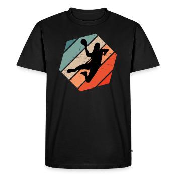 Handball Handball Handball Hommes - T-shirt Premium bio Homme - noir - Devant - Nico (187cm)