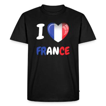 TSHIRT FRANCE JERSEY FOOTBALL TEAM FAN GIFT T - Men's Premium Organic T-Shirt - black - Front - Nico (187cm)