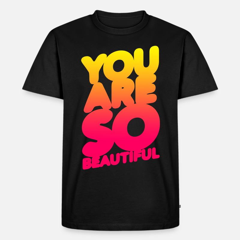 Du bist so schön (Gradation) - Männer Premium Bio T-Shirt - Schwarz