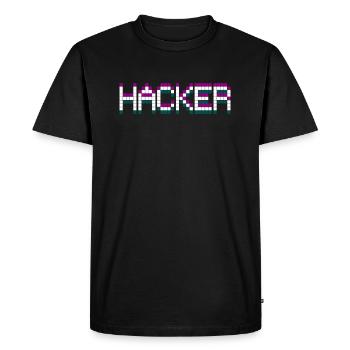 CHEMISE HACKER - T-shirt Premium bio Homme - noir - Devant - Nico (187cm)