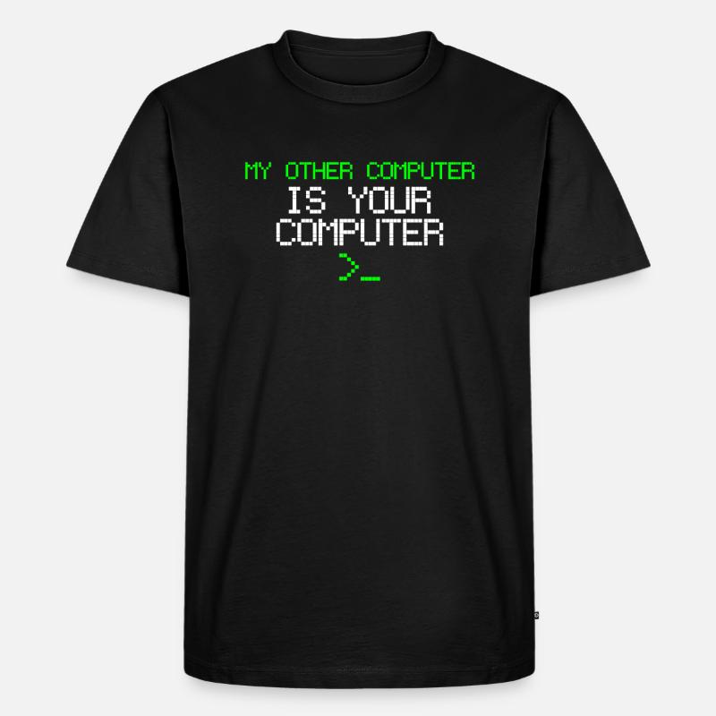 Hacker - Männer Premium Bio T-Shirt - Schwarz
