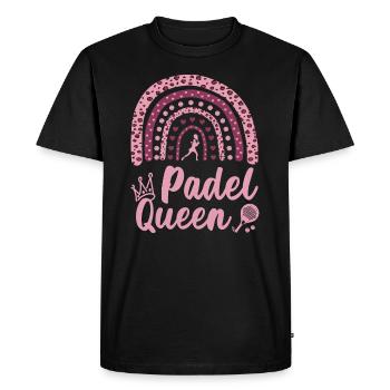 Padel Reine Arc-en-ciel Léopard Maman Padelista - T-shirt Premium bio Homme - noir - Devant - Nico (187cm)