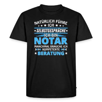 I Talk to Yourself - Notary Edition - Men's Premium Organic T-Shirt - black - Front - Nico (187cm)
