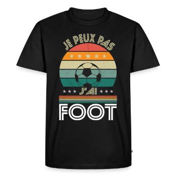 Football Gift Idea - I Can't I Have Football - Men's Premium Organic T-Shirt - black - Front - Nico (187cm)