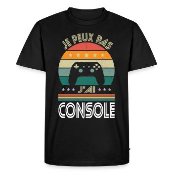I Can't I Have Console - Gamer Gift Idea - Men's Premium Organic T-Shirt - black - Front - Nico (187cm)