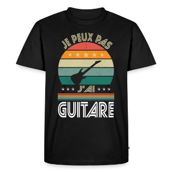I Can't I Have Guitar - Guitarist Gift Idea - Men's Premium Organic T-Shirt - black - Front - Nico (187cm)