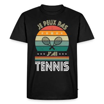 I Can't I Have Tennis - Tennisman Gift Idea - Men's Premium Organic T-Shirt - black - Front - Nico (187cm)