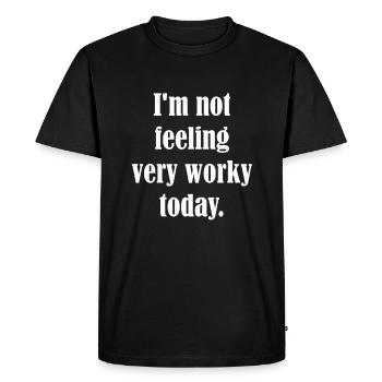 Collègue - T-shirt Premium bio Homme - noir - Devant - Nico (187cm)