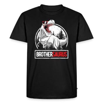 Frèresaurus - T-shirt Premium bio Homme - noir - Devant - Nico (187cm)