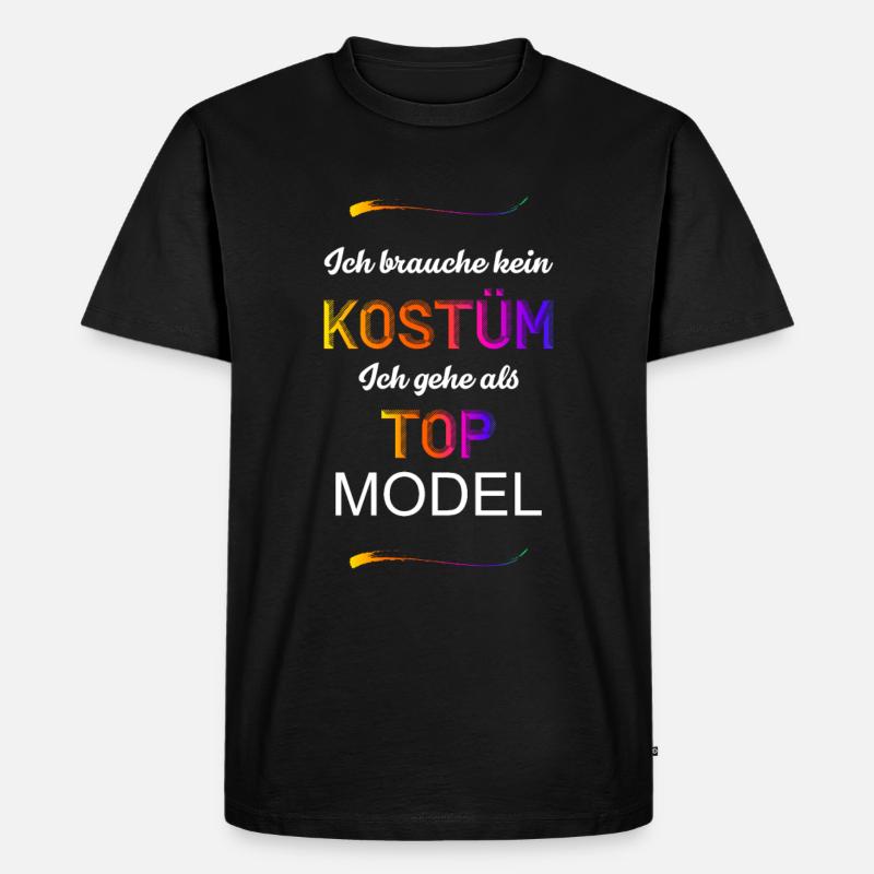Topmodel - Männer Premium Bio T-Shirt - Schwarz