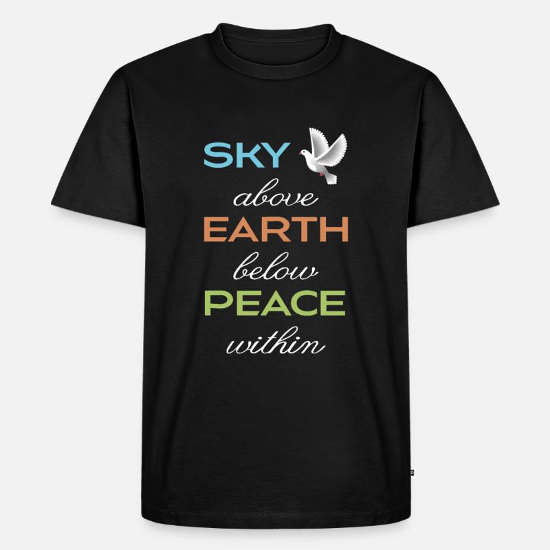 peace within - Männer Premium Bio T-Shirt - Schwarz