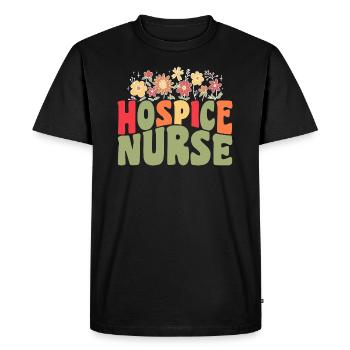 Infirmière en soins palliatifs - T-shirt Premium bio Homme - noir - Devant - Nico (187cm)