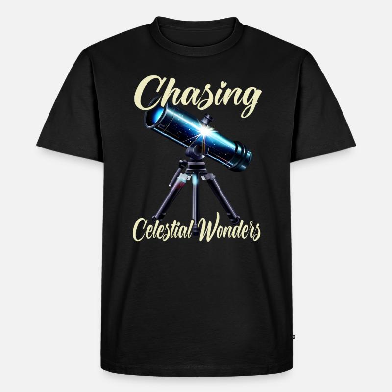 Chasing Celestial Wonders - Männer Premium Bio T-Shirt - Schwarz