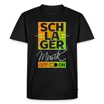 SchlagermusikON - T-shirt Premium bio Homme - noir - Devant - Nico (187cm)
