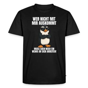 Funny Funny Saying Sayings - Men's Premium Organic T-Shirt - black - Front - Nico (187cm)
