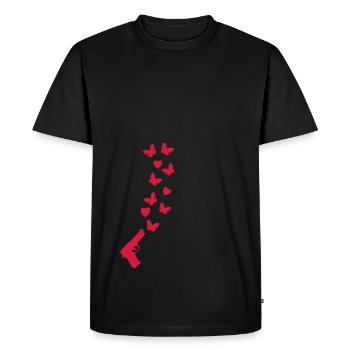 peace_gun1 - T-shirt Premium bio Homme - noir - Devant - Nico (187cm)