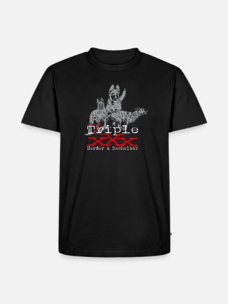 triple x-Herder & x-Mechelaar - Männer Premium Bio T-Shirt - Schwarz