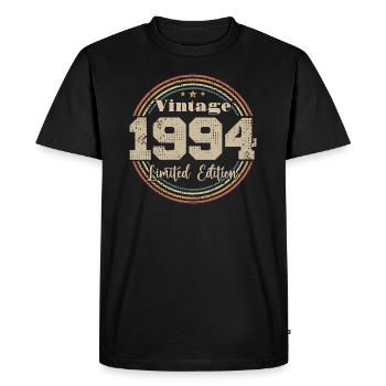 1994 Anniversaire Vintage Rétro Né En - 1994 - T-shirt Premium bio Homme - noir - Devant - Nico (187cm)