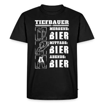My daily routine as a civil engineer - Men's Premium Organic T-Shirt - black - Front - Nico (187cm)