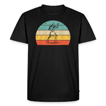 Boxer Boxing Match - Men's Premium Organic T-Shirt - black - Front - Nico (187cm)
