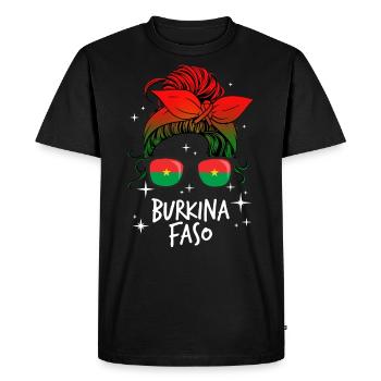 Burkina Faso - T-shirt Premium bio Homme - noir - Devant - Nico (187cm)
