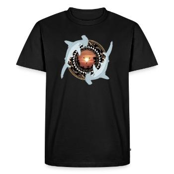Requin-marteau Hawaïen - T-shirt Premium bio Homme - noir - Devant - Nico (187cm)