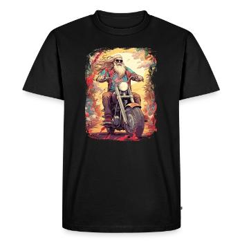 Tenue de motard de motocross pour les tours à moto - T-shirt Premium bio Homme - noir - Devant - Nico (187cm)