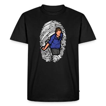 DNA Boule Fingerprint Bouler Boule Boules - T-shirt Premium bio Homme - noir - Devant - Nico (187cm)