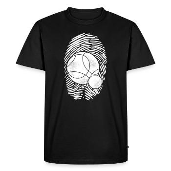 DNA Boule Fingerprint Bouler Boule Boules - T-shirt Premium bio Homme - noir - Devant - Nico (187cm)