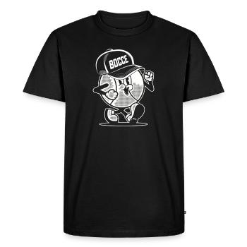Boule de pétanque pour le Boule de pétanque Cap Boule - T-shirt Premium bio Homme - noir - Devant - Nico (187cm)
