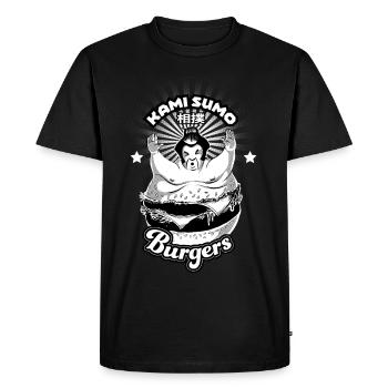 Burgers sumo - T-shirt Premium bio Homme - noir - Devant - Nico (187cm)