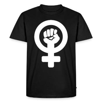 Le pouvoir des femmes - T-shirt Premium bio Homme - noir - Devant - Nico (187cm)