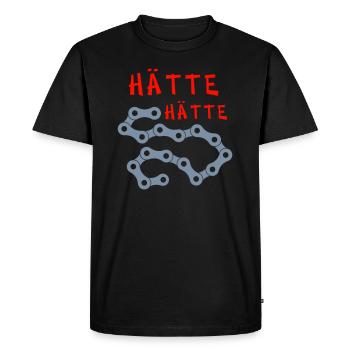 Hätte Hätte Fahrradkette - Männer Premium Bio T-Shirt - Schwarz - Vorne - Nico (187cm)