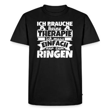 Ringen Ringer Sport lustig - Männer Premium Bio T-Shirt - Schwarz - Vorne - Nico (187cm)