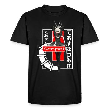 manga samouraï anime gamer girl japon senpai egirl - T-shirt Premium bio Homme - noir - Devant - Nico (187cm)