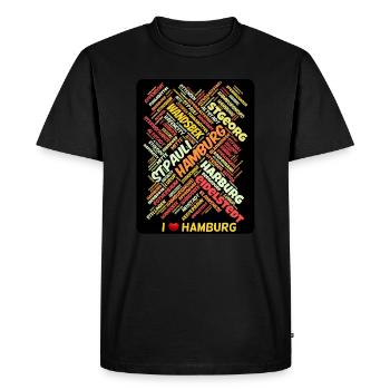 Hambourg - T-shirt Premium bio Homme - noir - Devant - Nico (187cm)