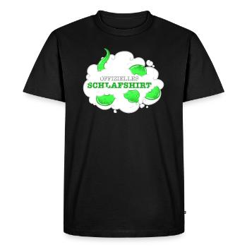 Schlafende Schlange auf einer Wolke - Männer Premium Bio T-Shirt - Schwarz - Vorne - Nico (187cm)