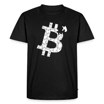 Bitcoin - Männer Premium Bio T-Shirt - Schwarz - Vorne - Nico (187cm)
