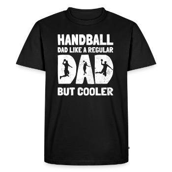 Handball Papa Régulier Papa mais Plus cool Pallamano - T-shirt Premium bio Homme - noir - Devant - Nico (187cm)