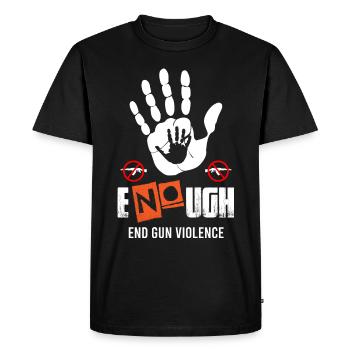 Enough End Gun Violence Stop - Men's Premium Organic T-Shirt - black - Front - Nico (187cm)