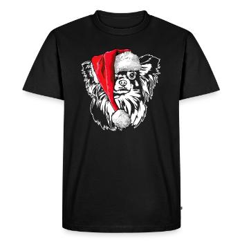 Santa Chihuahua Chiens de Noël Chiens Wilsigns - T-shirt Premium bio Homme - noir - Devant - Nico (187cm)