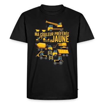 Chantier Véhicule de construction Pelleteuse - T-shirt Premium bio Homme - noir - Devant - Nico (187cm)