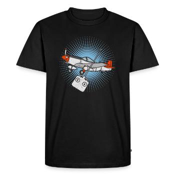 Pilote RC | Modèle de vol | modèle - T-shirt Premium bio Homme - noir - Devant - Nico (187cm)