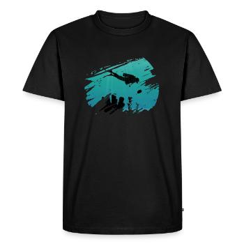 Divers dive - Men's Premium Organic T-Shirt - black - Front - Nico (187cm)