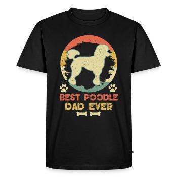 Best Poodle Dad Ever King Poodle Dad - Men's Premium Organic T-Shirt - black - Front - Nico (187cm)