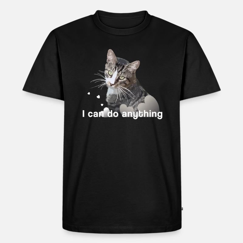 Katze Mietze Kater Kätzchen - Männer Premium Bio T-Shirt - Schwarz