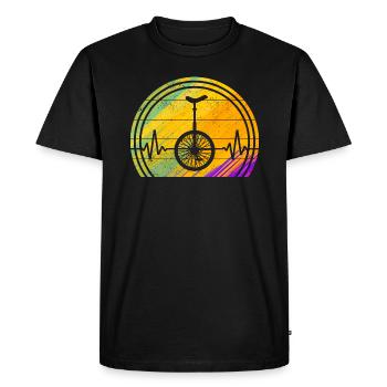 Monocycle monocycle monocycle - T-shirt Premium bio Homme - noir - Devant - Nico (187cm)